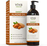 Almond Oil; Sweet Almond Oil for Skin or Almond Oil for Hair, The Perfect Natural Body Oil for Women, Great as Unscented Massage Oil